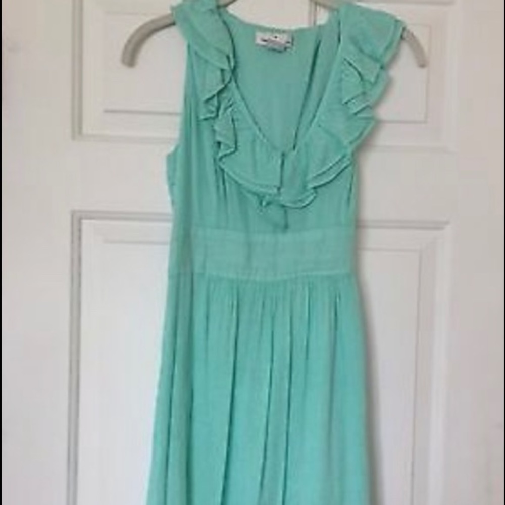 Vineyard VInes Mint Green Ruffle Dress Size 4